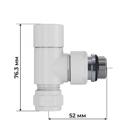 Набор термостатический трехосевой Royal Thermo Design Pro 15мм M30x1,5