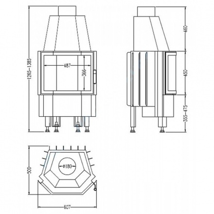 Каминная топка HARK Radiante 800/45 K