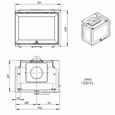 Каминная топка Jotul I 520 FL