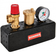 Группа безопасности котла ROMMER 3 бар 1" (до 50 кВт) (в теплоизоляции)